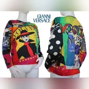 🖼️ 1991 Gianni Versace Vintage Vogue Print Shirt